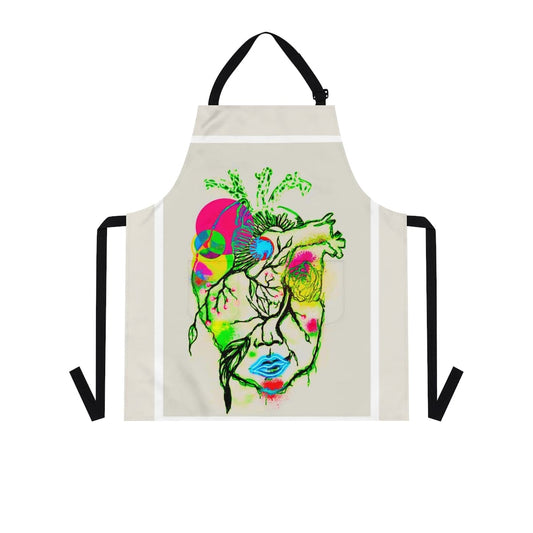 'Mossy Hearts' Sketchy Kitchen Apron