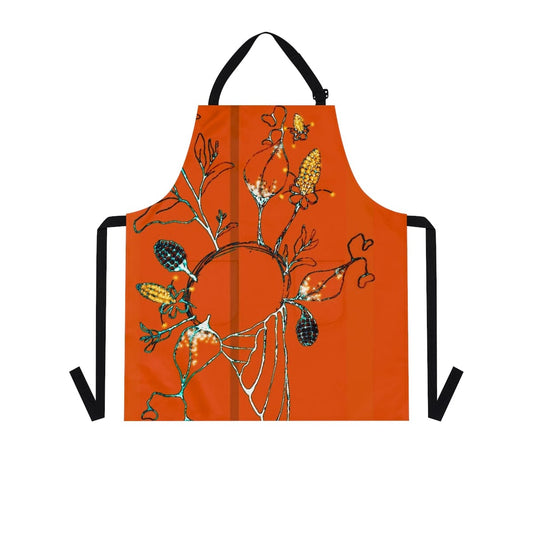 'Siberian Blooms' Sketchy Kitchen Apron